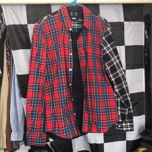 Multi plaid stussy shirt